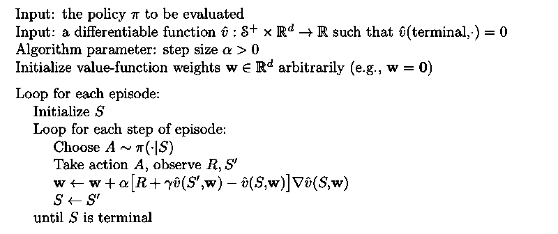 Semi-gradient TD(0)